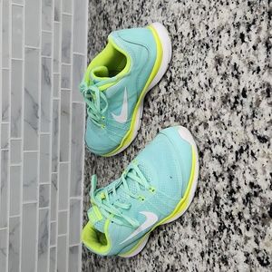 Women's Teal Blue Nike Flex Trainer 5 Running Shoes sz 8.5 - 724858-300 sneakers